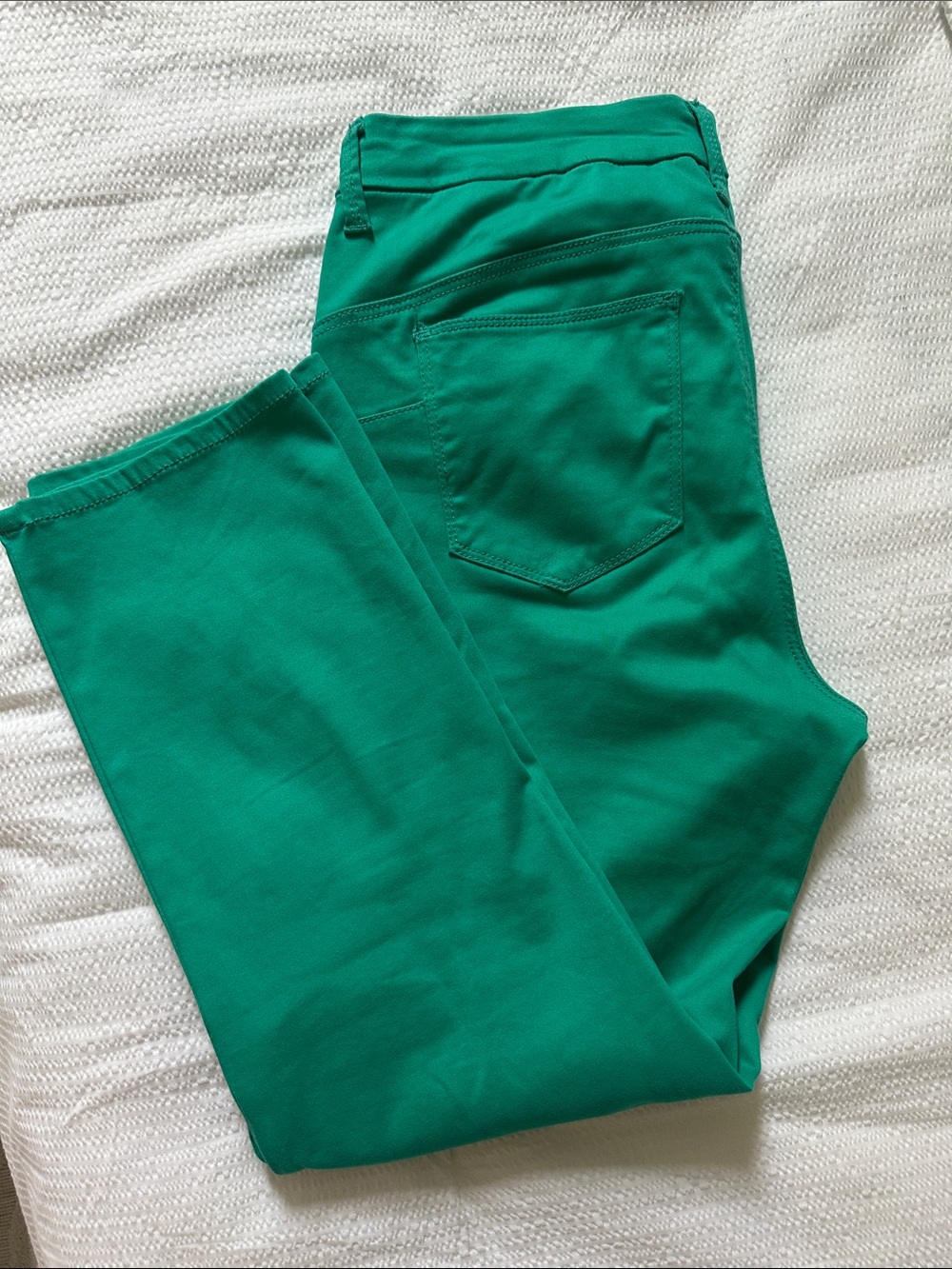 Chico's Straight-Leg Jeans in Emerald Green